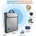 thumbnail image 3 of Fireproof Document Bag with Zipper,Heat Insulated Upgraded Fireproof Waterproof Document Bag 15.8”x 12.6”×2.5” for Important Document Storage Organizer for Valuables, Legal Documents Safe, 3 of 5