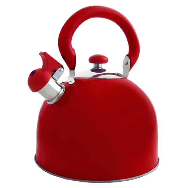Fancy Cook Red Stainless Steel Whistling Tea Kettle, 3 Quart Walmart