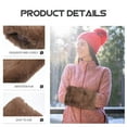 thumbnail image 3 of ETHZZLE 2Pcs Faux Fur Hand Muff Light Brown Plush Hand Warmer Pillow Soft Insulated Winter Accessory, 3 of 8