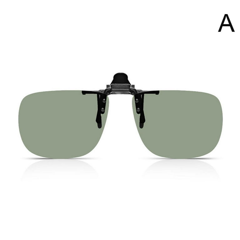 Polarised Flip up Clip On Sunglasses Risk Reducing Sport Fishing Anti-Glare  S3U2