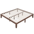 thumbnail image 1 of Costway King Wooden Platform Bed 14" Slats Support Mattress Foundation Brown Cherry, 1 of 10
