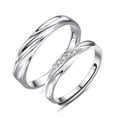 thumbnail image 1 of Anillo ajustable para parejas Love Illusion de plata 925, 1 of 2