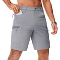 thumbnail image 6 of TACVASEN Men's Lightweight Water Resistant Cargo Shorts 10" Quick Dry Brethable Hiking Golf Shorts with 5 Zipper Pockets for Summer Outdoor sports Casual Work Light Gray 38, 6 of 8