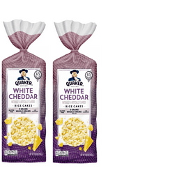 Quaker Large Rice Cakes, Lightly Salted, White Cheddar and