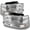 Chrome Housing, variant on AKKON - 4 Pieces Combo For 1999-2002 Sivlerado 00-06 Suburban Tahoe Headlights Front Lamps + Bumper Signal Lights LH+RH Pair
