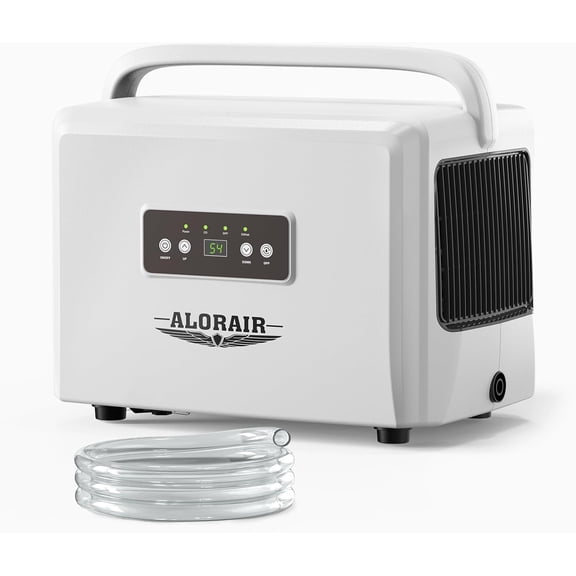 ALORAIR Crawlspaces Dehumidifier , Attic Dehumidifier 70 Pints with Drain Hose for Basements, Industry Water Damage Unit, Energy Star, Compact, Auto Defrost, Memory Starting Crawl Spaces Dehumidifie