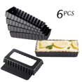 thumbnail image 2 of 6pcs Rectangular Non Stick Bottom Tarts Apple Pie Fruit Tower Mold, 2 of 3