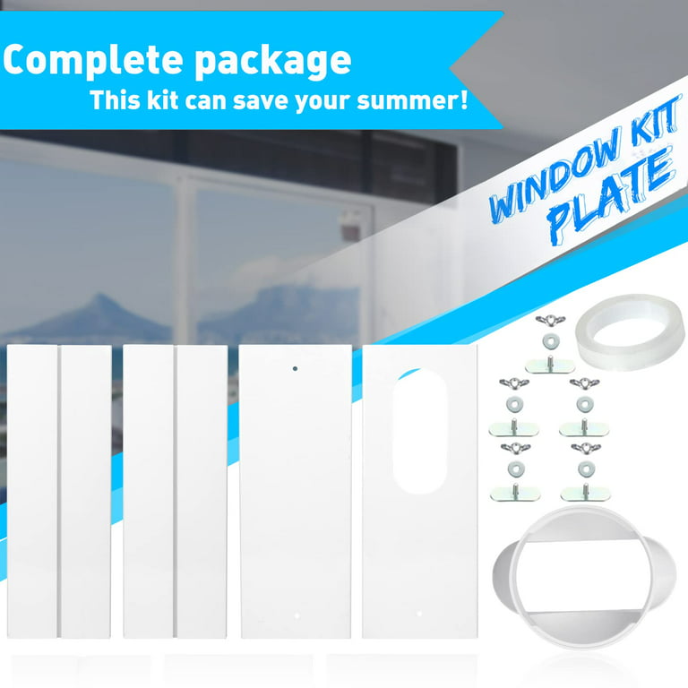  Portable AC Window Vent Kit, [2023 SEAMLESS] Universal Portable  Air Conditioner Window Kit, Sliding Window AC Vent Kit, Fit for All AC with  5.1/5.9 Exhaust Hose, Adjust Length from 16.9 to