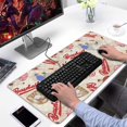 thumbnail image 2 of Long Mouse Pads for Desk,Beige Baseball Elements Pattern Desk Mats on Top Of Desks, Desk Mouse Pad Extra Large with 3mm Non-Slip Base and Stitched Edge for Gaming,Office,Work,Home 31.5"x15.7", 2 of 6