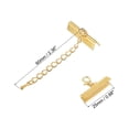 thumbnail image 2 of Unique Bargains 10Set Ribbon Crimp Clamp Ends Lobster Claw Clasps & Chain 25mm Gold Tone for DIY, 2 of 7