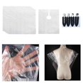 thumbnail image 5 of 100 capas desechables para cortar el cabello, delantales de peluquería con 4 pinzas., 5 of 5