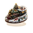 thumbnail image 2 of Xihbxyly Adorno de Tren Navideño, Decoración de Mesa Acrílica, Vía de Tren Festiva, Versátil para El Hogar, Ideal para Árboles de Navidad y Reuniones Familiares. Incluye 1 Pieza., 2 of 6