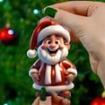 thumbnail image 5 of 6PCS Santa Claus Decorative Pendants, Plastic Hanging Ornaments for Car Rearview Mirror, Backpack, Christmas Tree & Holiday Decoration, 5 of 5