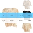 thumbnail image 4 of Feancey Womens Crochet Cover Up Tops Knit Hollow Out Summer Sweaters Half Sleeve Casual Beach Cover Ups for Swimwear Khaki Free Size, 4 of 6