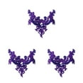 thumbnail image 2 of relayinert Fine Workmanship Rhinestone Patches Embroidered Elegance For Special Occasion purple 3Set, 2 of 6