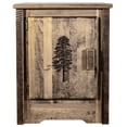 thumbnail image 6 of Homestead Collection Accent Cabinet w/ Laser Engraved Pine Design, Right Hinged, Stain & Clear Lacquer Finish, 6 of 10