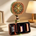 thumbnail image 6 of MMJ Vintage Floral Handheld Fan Mini USB Rechargeable with Phone Stand 3 Speeds 7.9x3.3in, 6 of 6