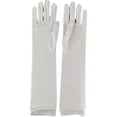 thumbnail image 1 of Par Guantes Largos Blancos Mujer Tela Stretch 38cm Largo, 1 of 1