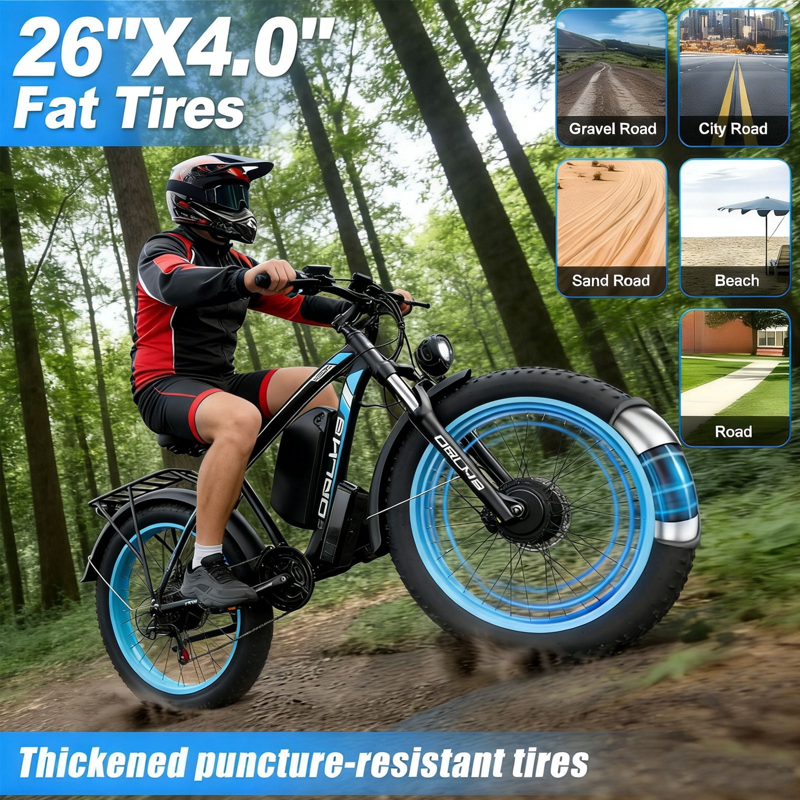 (US in Stock)Peak 6000W Dual Motor Ebike , 45-50MPH Electric Bike for Adults, 60V 25AH Battery 100Miles Range Ebike, 26Inch Fat Tire Fast Electric Bicycles for Snow Off-Road Commuter Mountain E-Bike