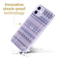 thumbnail image 3 of Case Yard iPhone-12-Mini Case Clear Soft & Flexible TPU Ultra Low Profile Slim Fit Thin Shockproof Transparent Bumper Protective Cover Drop Protective Cell Phone Cases (Purple Aztec), 3 of 8