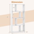 thumbnail image 3 of Gymax 4-Tier Geometric Bookshelf 48'' High Bookcase Modern 8-Cube Storage Organizer White, 3 of 10