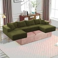 thumbnail image 3 of Modern Sponge Cloud Sofa, 162" L-Shaped, Soft Foam Cushioned with 6 Pillows, Living Room Furniture, 3 of 18