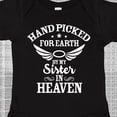 thumbnail image 4 of Inktastic Handpicked for Earth by My Sister in Heaven with Angel Wings Boys or Girls Baby Bodysuit, 4 of 5