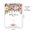 thumbnail image 4 of FLORAL Baby Shower INVITATIONS — Pack of 25 — Garden Baby Shower Blank Fill-in INVITES Flowers, Chic Unique Baby Girl Invites Garden Baby Shower Invites SKU I100-INV1, 4 of 4