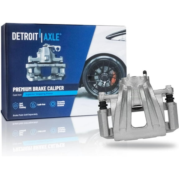 Detroit Axle - Front Passenger Side Disc Brake Caliper w/Bracket Replacement for 2002 2003 2004 2005 2006 2007 Jeep Liberty