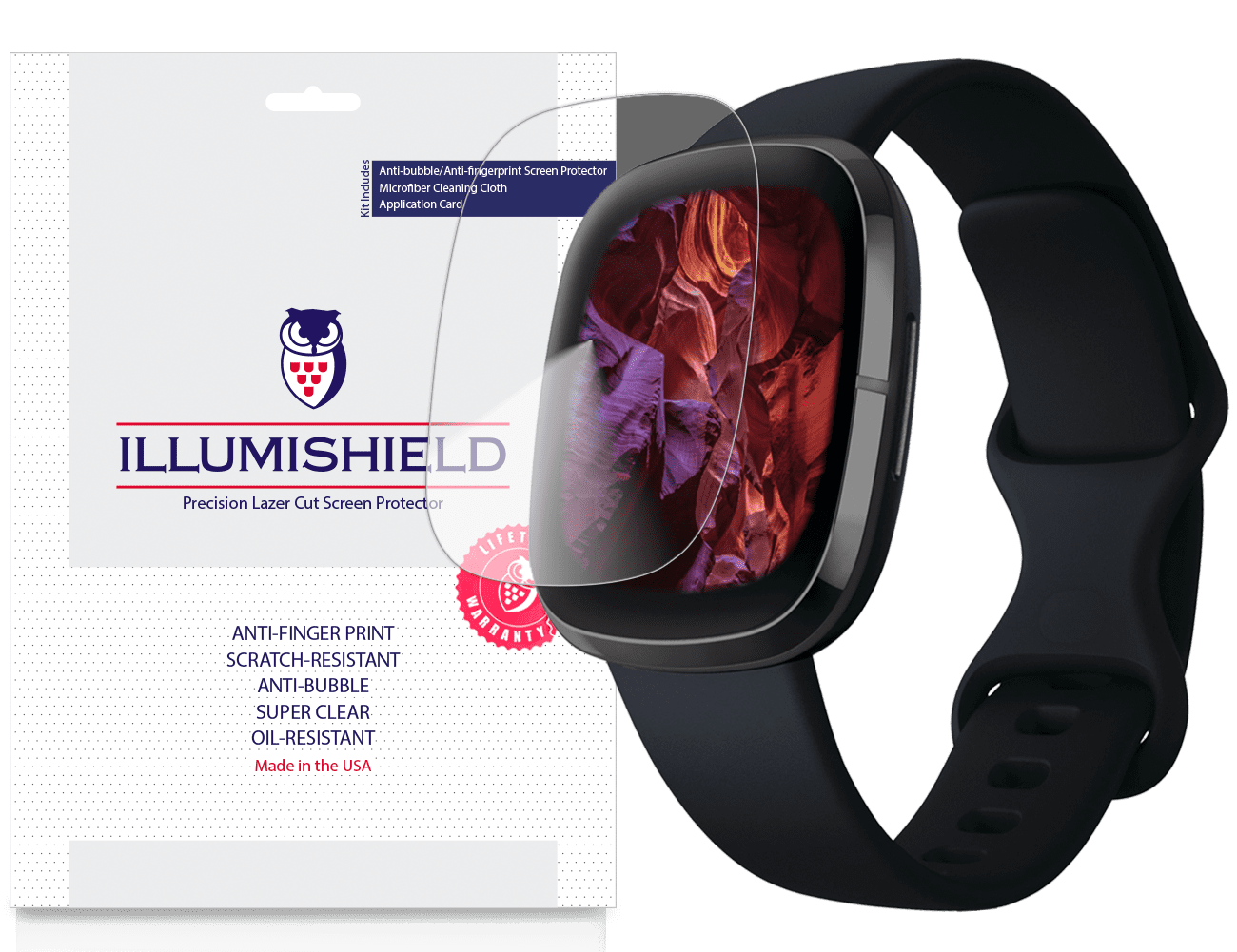 3x iLLumiShield Screen Protector for Fitbit Sense