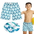 thumbnail image 2 of EnJoCho Stylish Patterned Beach Shorts Fashionable Printed Board Shorts Big Kids Boys Beach Pants Swimming Short Kids Boys Swim Trunks Brief Liner Compression Anti Chafe, 2 of 9