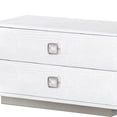 thumbnail image 2 of Hart 32 Inch Modern Nightstand, 2 Drawers, Textured Lacquer Finish, White- Saltoro Sherpi, 2 of 5