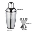 thumbnail image 2 of SynSpiritStore Stainless Steel 2 Piece Bar Set (Medium) - Delux Cocktail Shaker 500 ml and peg Measure 30/60 ml, 2 of 3