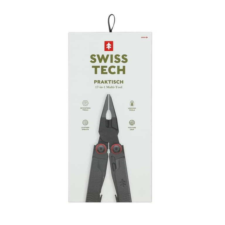 Free Shipping! Swiss Tech 17-in-1 Folding Multi-Tool with AUS-8
