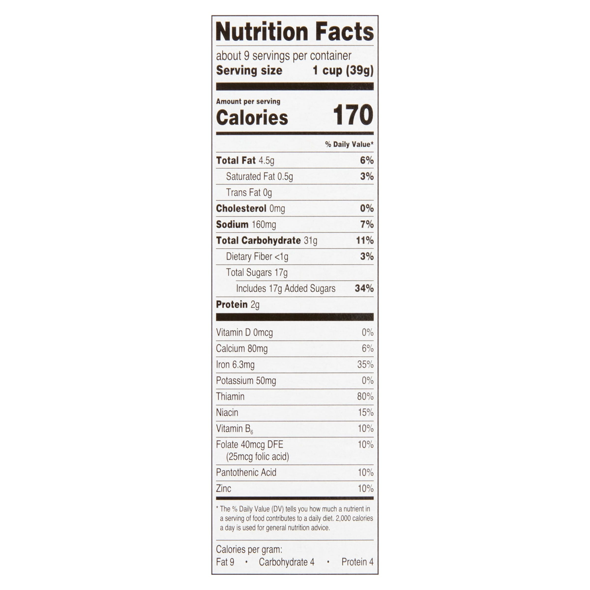 (10 pack) Great Value Peanut Butter Chocolate Puffs Cereal, 12.3 oz