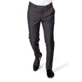 thumbnail image 2 of Men's Black Tuxedo Pants Slim Fit Velvet Line Formal Dress Slacks Flat Front, 2 of 3