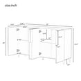 thumbnail image 6 of Modern Luxury Sideboard with Gold Metal Handles & Legs, Wood Accent Entryway Console Table, 55'' Large Storage Cabinet with Adjustable Shelf for Living Room Kitchen, 6 of 9
