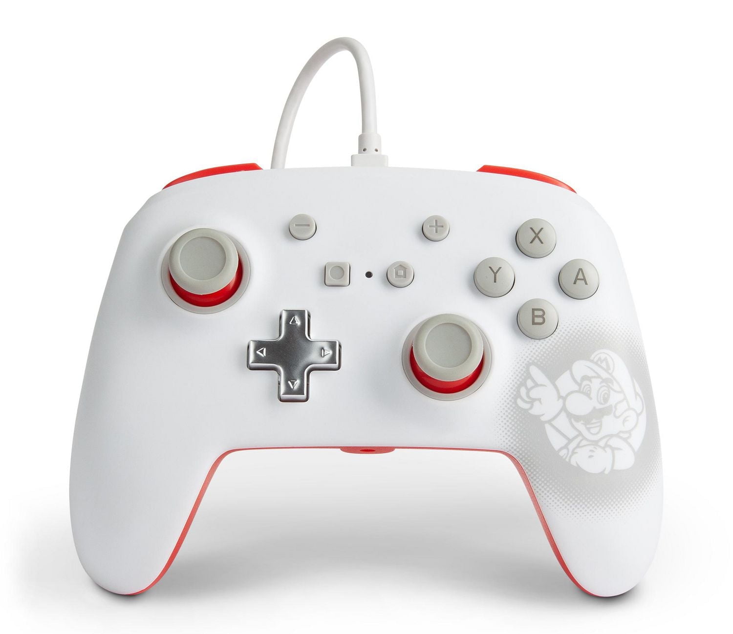 PowerA  Enhanced Wired Controller for Nintendo Switch - Mario White