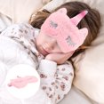 thumbnail image 5 of Pink Plush Fluffy Eye Masks Unicorn Design Sleep Eyeshade Lightweight Comfortable Night Blindfold for Sleeping Travel Work Naps, 5 of 5