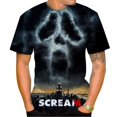 thumbnail image 1 of Nueva película de suspenso 3D impreso camiseta verano moda horror fantasma hombres y mujeres camiseta de Navidad de manga corta tops, 1 of 4
