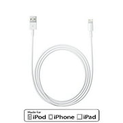 Lightning 8-Pin Cable, White 10ft Lightning to USB Charger Sync and Charging compatible with iPhone 7/6/6s/5/5S/5C, iPad Mini 1/2/3, iPad 4, iPad Air 1/2 - 3 Meters