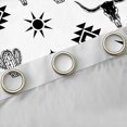 thumbnail image 4 of Feelyou Hippie Bohemian Aztec Curtains Pack of 2 (42x84 Each), White Black Triangle Curtains Blackout, Southwestern Theme Bedroom Curtains, Curtains and Drapes Decor, 4 of 6