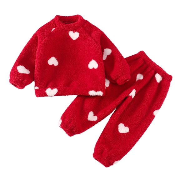 Coerni Girls Plush Furry Outfits Sherpa Fleece Sweatsuits 2 Piece Flannel Pullover and Jogger Pants Winter Warm Sweatshirt Sets
