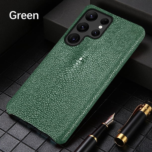 Funda de teléfono de lujo Stingray para Samsung S23, S21, S22 ultra, S21 FE, s20 plus, Funda de cuero genuino para Galaxy s23 Ultra s22 Fivean unisex