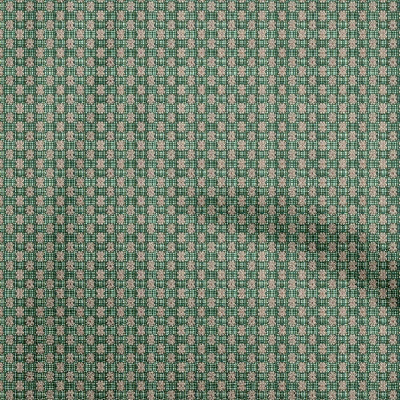 oneOone Viscose Jersey Dark Green Fabric Asian Kilim Quilting Supplies Print Sewing Fabric By The Yard 60 Inch Wide