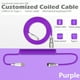 thumbnail image 2 of 2PCS 2.2M Cables de USB Mecánico Soledad Cable en espiral para teclado, 2 of 10