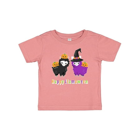 

Inktastic Happy Llamaween with Cute Llamas and Pumpkins Gift Baby Boy or Baby Girl T-Shirt