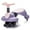 Purple, variant on Track Seven 6V Electric Wiggle Car, 2 in 1 Electric Swing Car with Pedal, Flashing Wheels, Bluetooth, 360°, Retractable, Anti-Rollover, Max Speed 3.11mph, Ride on Toy Car for Kids Age 3+, Purple