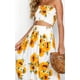thumbnail image 5 of Blusa floral para mujer, vestido de traje con falda larga, 5 of 7