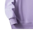 thumbnail image 5 of HAOTAGS Girls T-Shirts, Casual Comfort Long - Sleeve Loose School Uniform Shirts Purple 11-12Years, 5 of 8